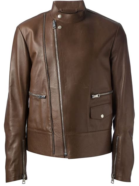 gucci biker jacket 2015 1 01 brown|Gucci wrap leather jacket.